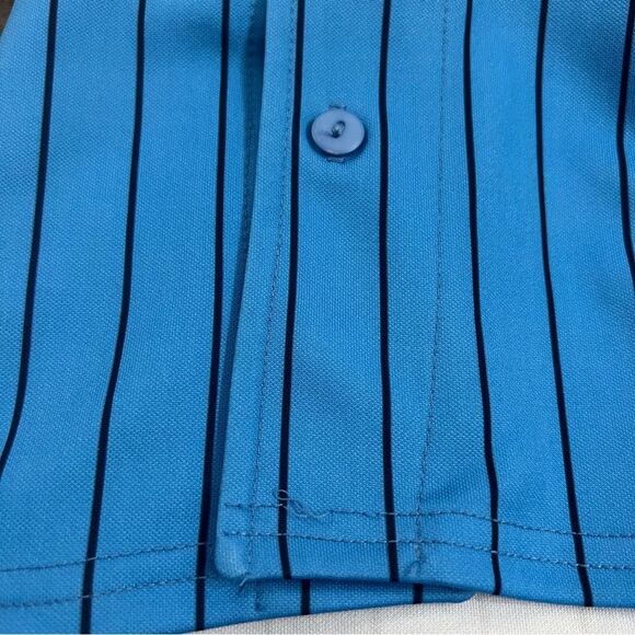 ZT prospects baseball Blue Striped full button Jersey CA old school - Picture 4 of 16